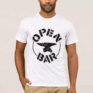 T-SHIRT OPEN-BAR-BLACK