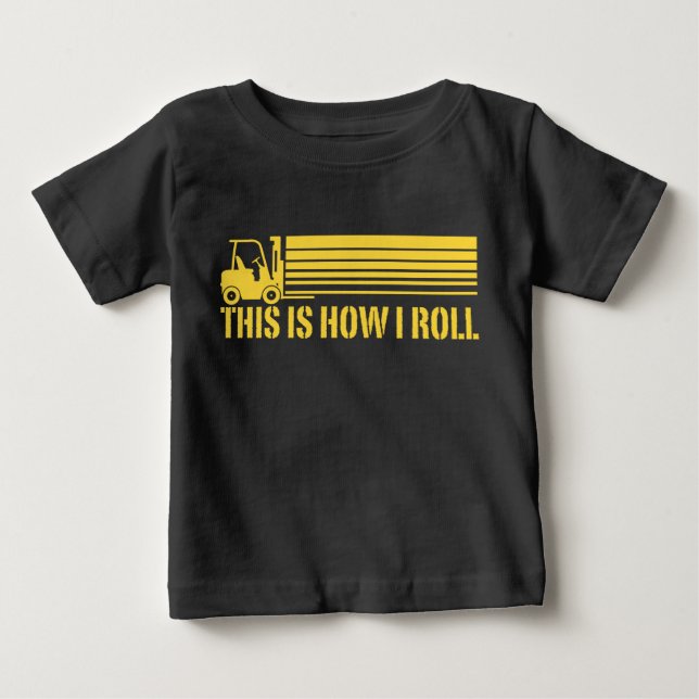 T-shirt Operador Do Forklevantl É Assim Que Eu Rolo (Frente)