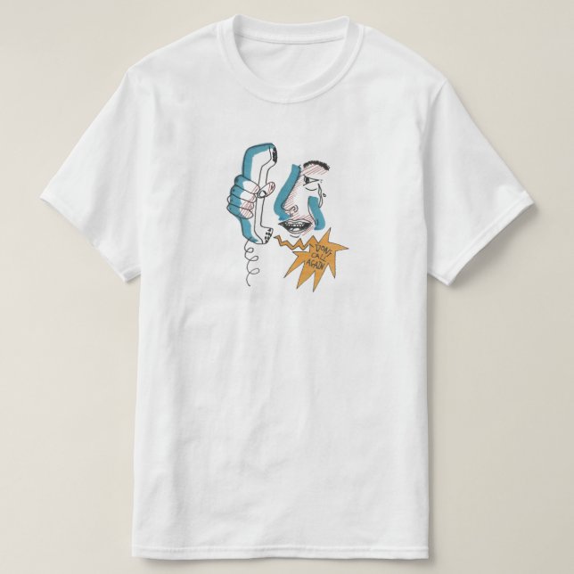 T-shirt Operador do telefone (Frente do Design)