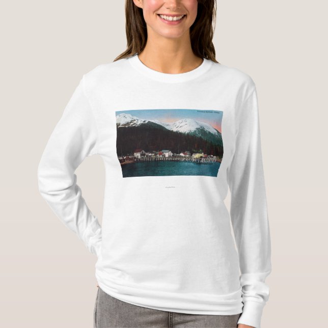 T-shirt Opinião da cidade com primaveras de DocksTenakee, (Frente)