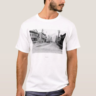 T-shirt Opinião da cidade de Skagway, fotografia de Alaska