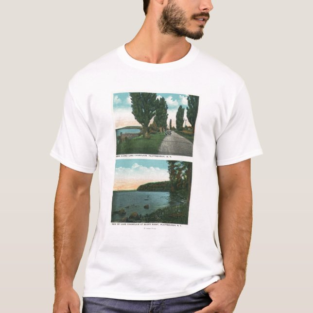 T-shirt Opinião da movimentação de Champlain do lago (Frente)