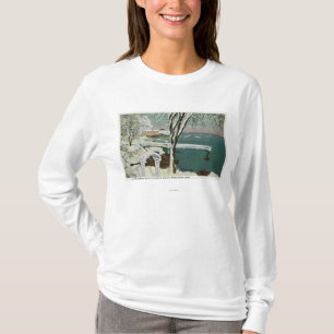 T-shirt Opinião do inverno do porto de Marblehead