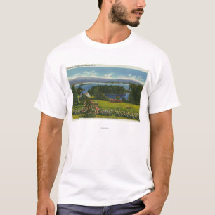 T-shirt Opinião do montanhês da ilha e do lago do diaman