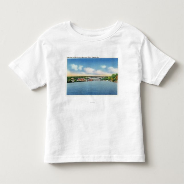 T-shirt Opinião Kennebec do rio da ponte de pedágio de (Frente)