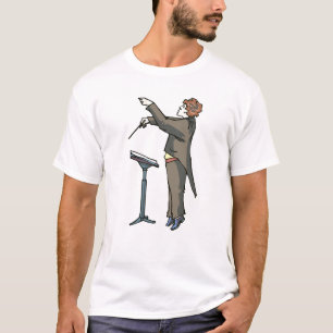 T-shirt Opinião lateral do condutor com suporte