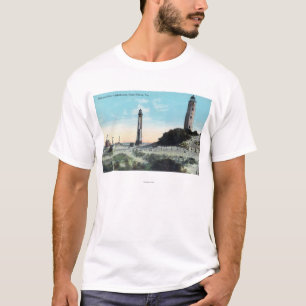 T-shirt Opinião LighthouseCape idoso e novo Henry, VA