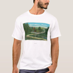 T-shirt Opinião média da ravina do campo de batalha de