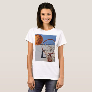 T-shirt Orange Basquete Sobre Pontos De Pontuação,
