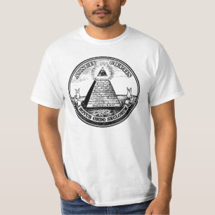 T-shirt Ordem mundial novo de Illuminati da pergunta