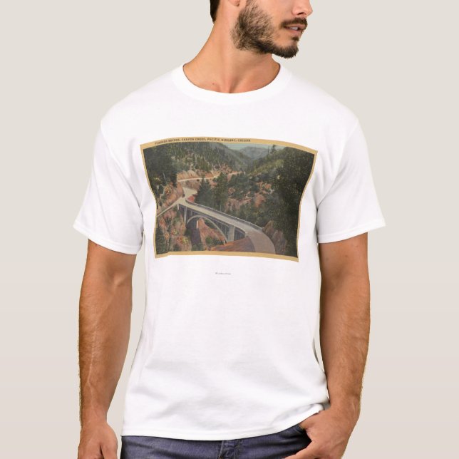 T-shirt Oregon do sul - ponte pioneira, angra da garganta (Frente)