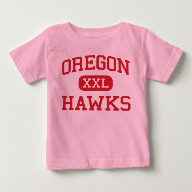 T-shirt Oregon - Hawks - Segundo grau - Oregon Illinois (Frente)