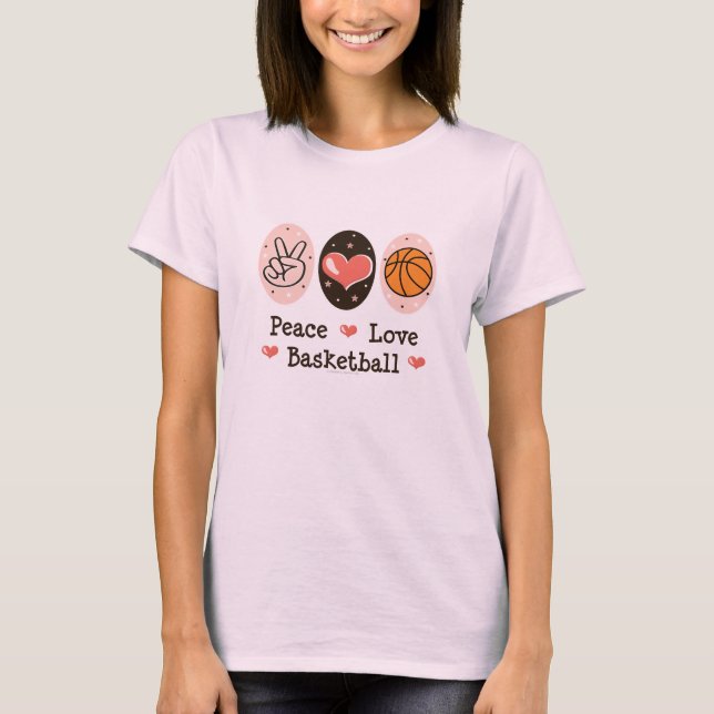 T-shirt orgânica de basquete Peace Love (Frente)