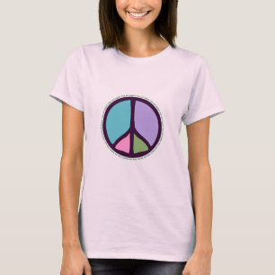 T-shirt orgânico das senhoras do sinal de paz