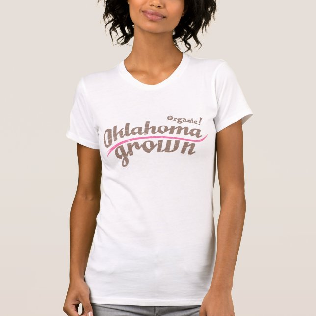 T-shirt Orgânico! Oklahoma-Grown (Frente)