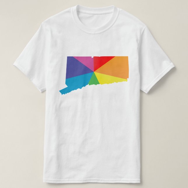 T-shirt orgulho de conecticut. (Frente do Design)