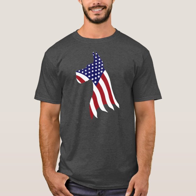 T-shirt Orgulho de great dane EUA (Frente)