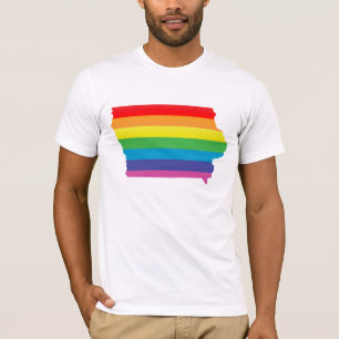 T-shirt orgulho de iowa. listrado