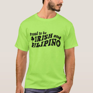T-shirt Orgulho de ser irlandês e filipino