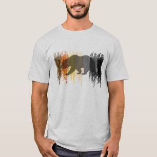 T-shirt Orgulho de Urso Gay Sombra Grunge Legal