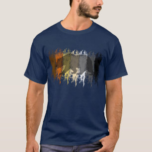 T-shirt Orgulho de Urso Gay Sombra Urso Grunge Legal