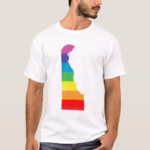 T-shirt orgulho delaware, listrado.