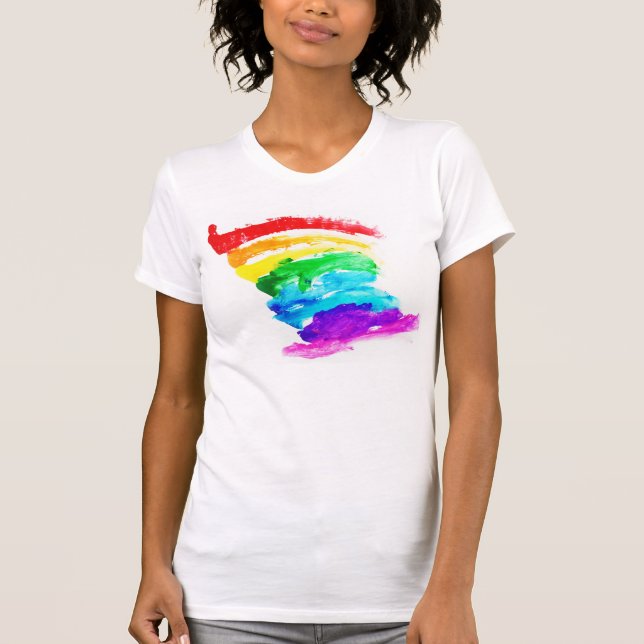 T-shirt Orgulho do arco-íris (Frente)