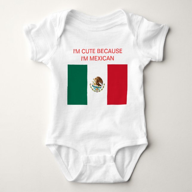 T-shirt Orgulho do mexicano do bebê (Frente)