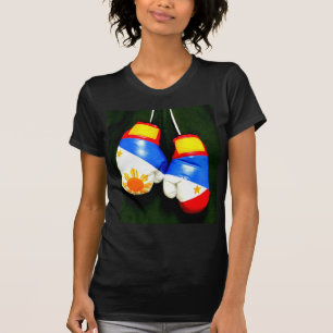 T-SHIRT ORGULHO FILIPINO DO ENCAIXOTAMENTO DO PUGILISTA