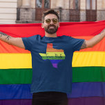 T-shirt Orgulho gay do Texas<br><div class="desc">O Texas encheu-se de um belo arco-íris. presente de orgulho gay excelente para um Texano Austinita ou LGBT. Uma gay do Texas.</div>