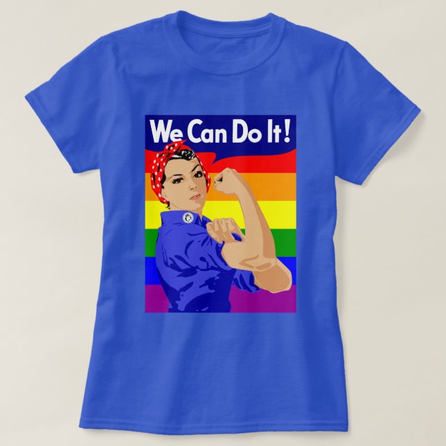 T-SHIRT ORGULHO GAY ROSIE O RIVETOR COM PISCINA (Frente do Design)