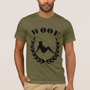 T-shirt Orgulho Urso Gay Urso Gordo Em Folhas de Louro WOO