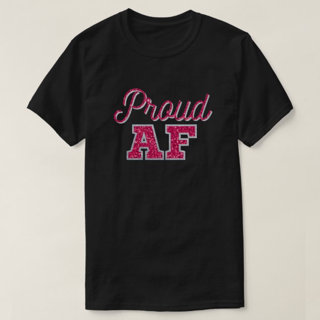 T-Shirt Orgulhosa AF Magenta (Frente do Design)