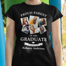 T-Shirt Orgulhosa de Colagem de Fotos de Graduação