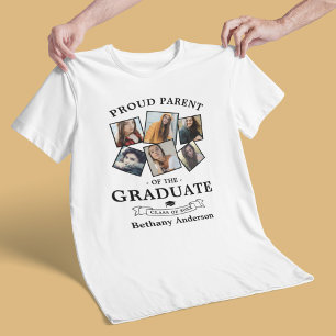 T-Shirt Orgulhosa de Colagem de Fotos de Graduação