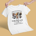 T-Shirt Orgulhosa de Colagem de Fotos de Graduação<br><div class="desc">t-shirt personalizada do tributo de graduação,  com 6 preciosos do formando,  o ditado "orgulhoso pai do formando",  o nome do formando e o ano de aula.</div>