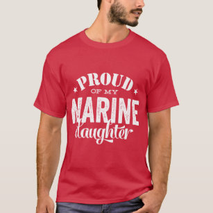 T-shirt Orgulhoso de minha filha MARINHA