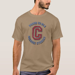 T-shirt Orgulhoso de ser um estudante médio "C"