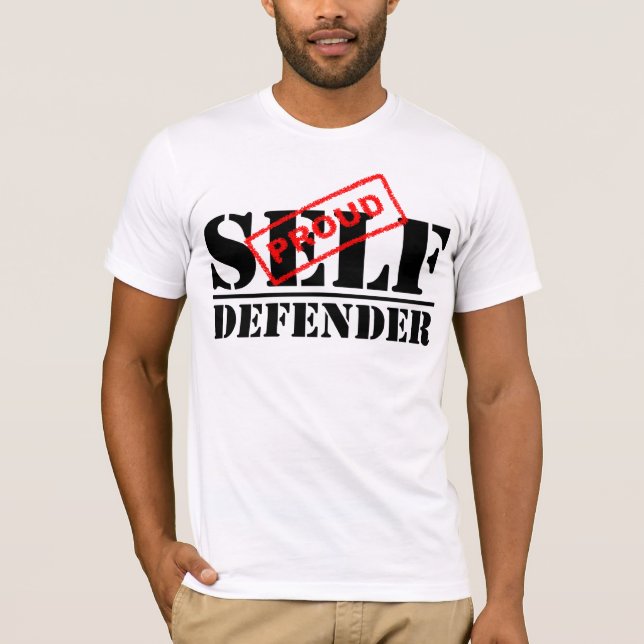 T-shirt orgulhoso do defensor do auto (Frente)