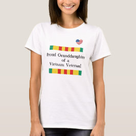 T-shirt orgulhoso do veterano de Vietnam da neta
