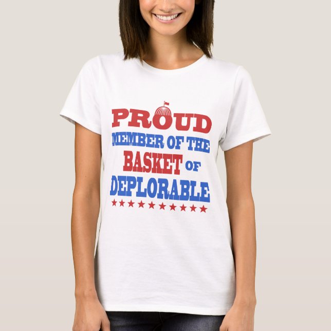 T-SHIRT ORGULHOSO MEMBRO DA BASE DE DEPLORÁVEL (Frente)