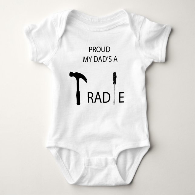 T-shirt Orgulhoso meu pai é um Tradie (Frente)