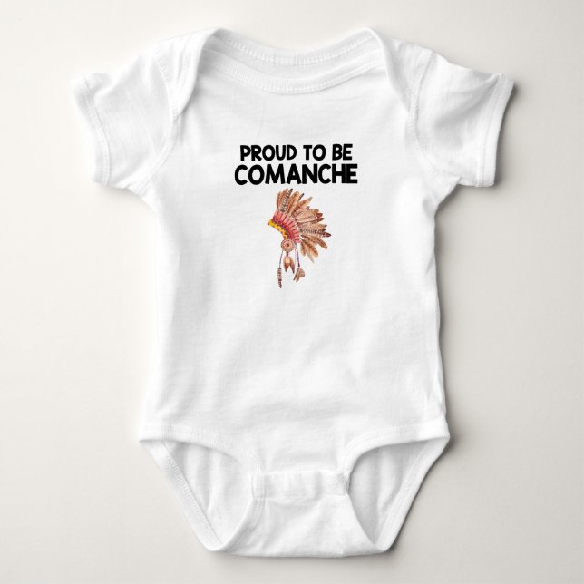T-shirt Orgulhoso ser Bodysuit do bebê do nativo americano (Frente)