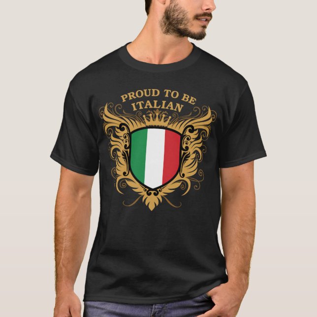 T-shirt Orgulhoso ser italiano (Frente)