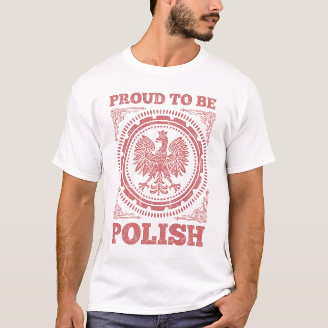 T-shirt Orgulhoso ser polonês (Frente)