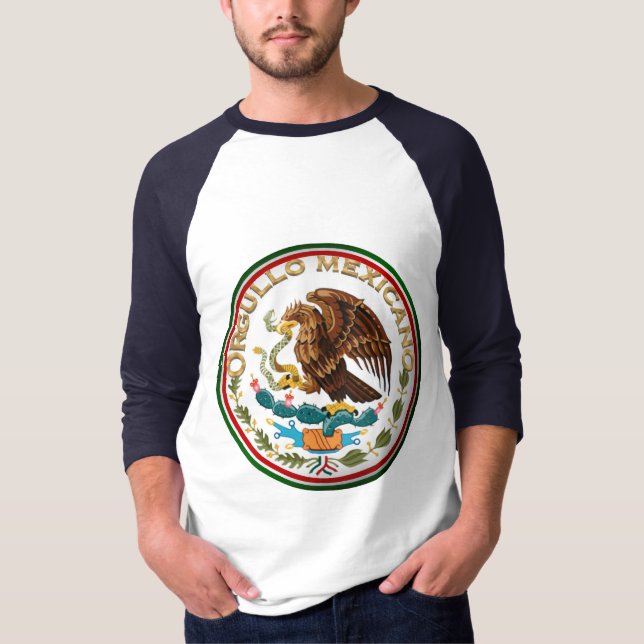 T-shirt Orgullo Mexicano (Águia da Bandeira Mexicana) (Frente)