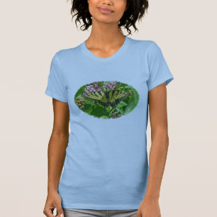 T-shirt oriental fêmea da borboleta de Swallowtai
