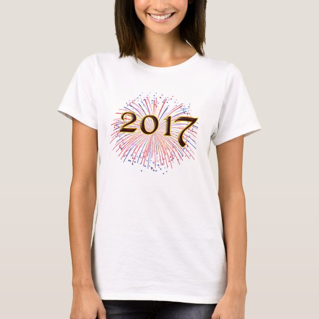 T-shirt original de 2017 fogos-de-artifício do (Frente)