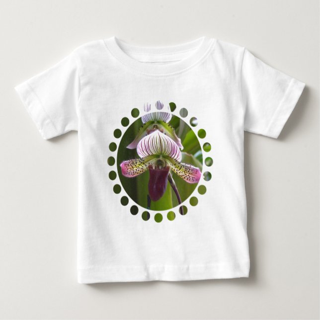 T-shirt original do bebê da orquídea (Frente)