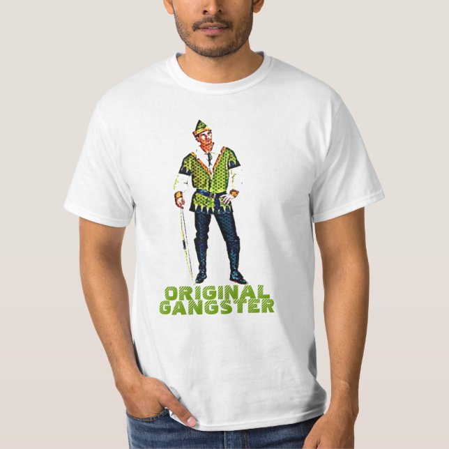 T-shirt original do gângster de Robin Hood (Frente)